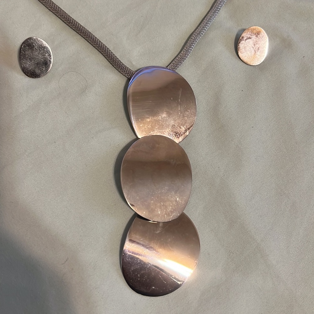 EDFORCE stainless steel necklace/earrings set - Picture 2 of 11